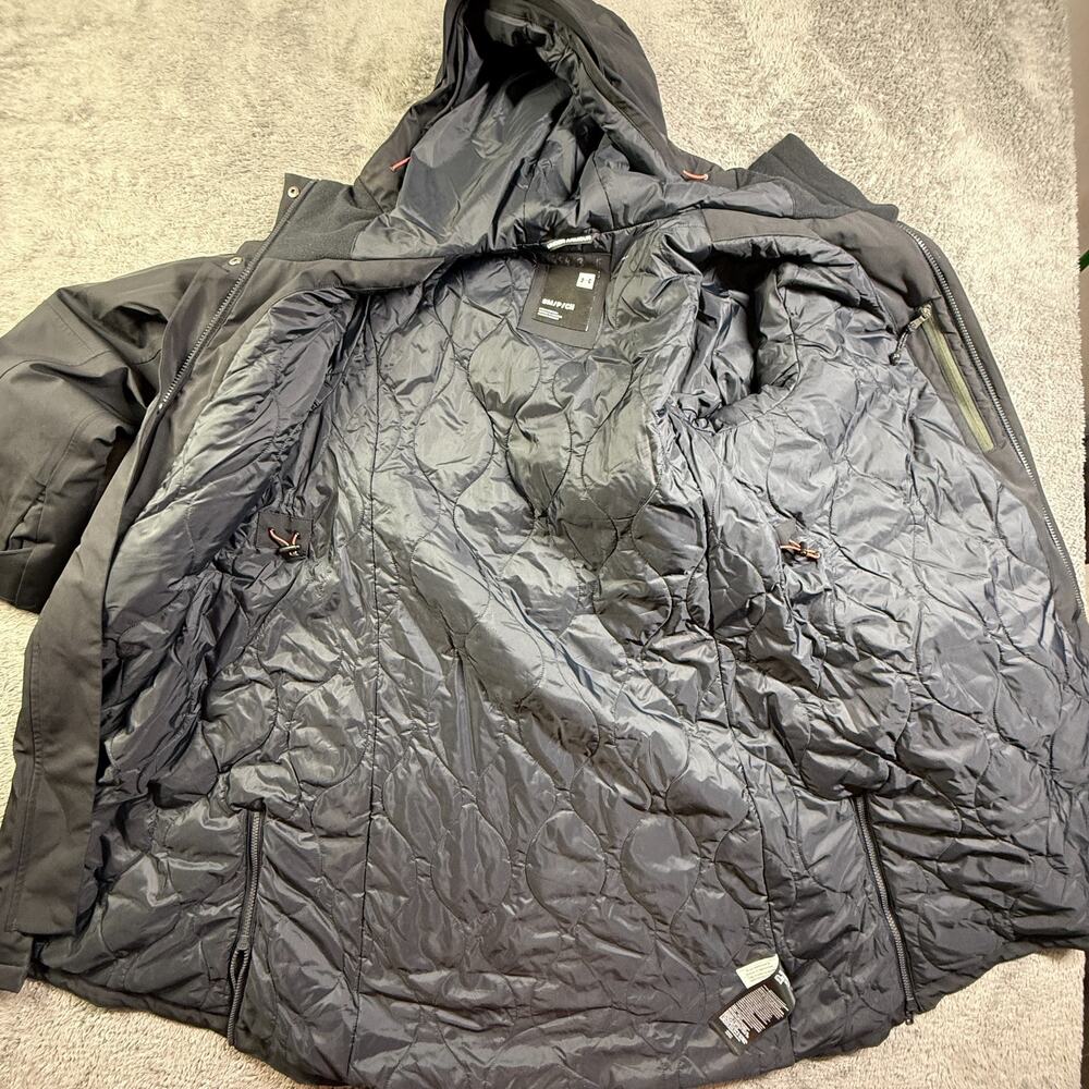 Under Armour Women's UA Stormproof Extreme Insulated Jacket Black Hooded Sz S - Picture 3 of 10